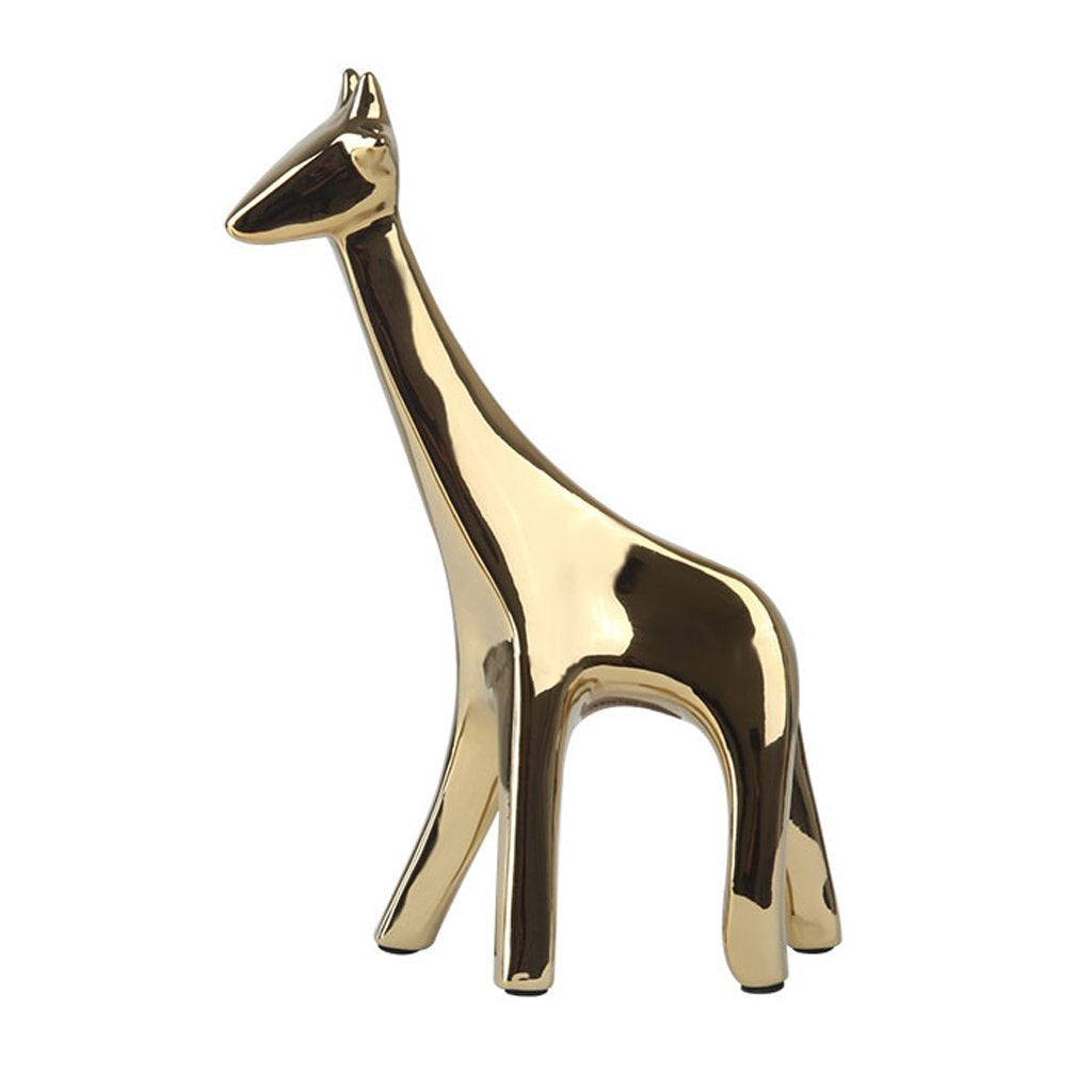 Gold Ceramic Giraffe Sculpture FL-D382