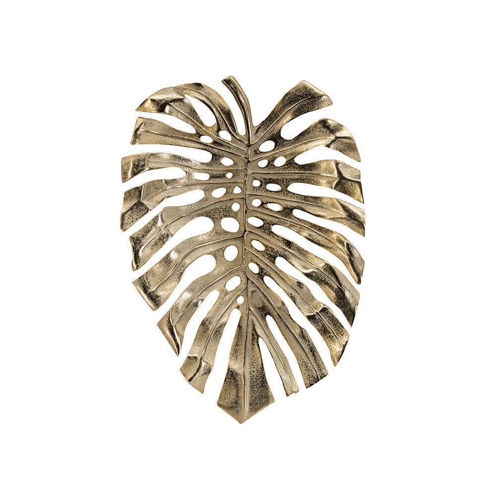Gold Metal Wall Leaf Hanging/Tray 48668