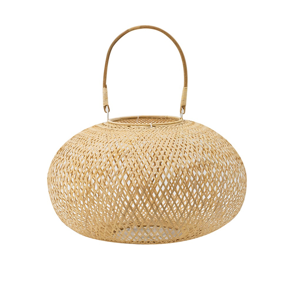 Bamboo & Iron Lantern - Medium 48707 ديكور المنزل