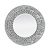 Black & White Round Capiz Shell Mirror 48757-S