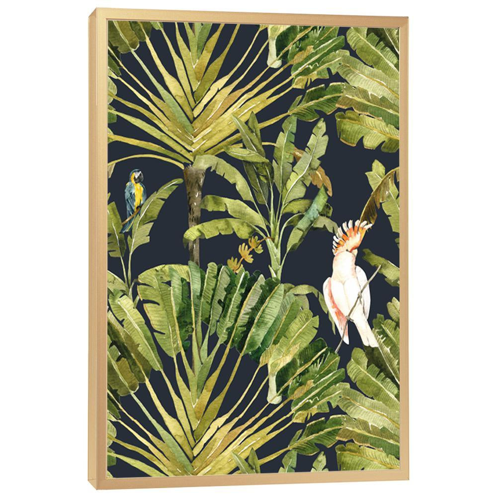 Tropical Art with Birds - Dark - On Sale