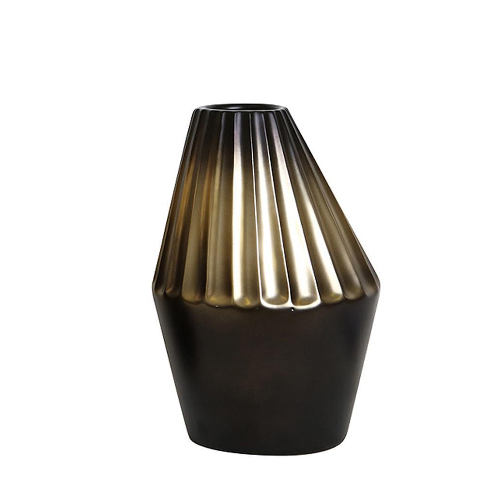Black and Gold Ceramic Vase - Small FA-D1943B