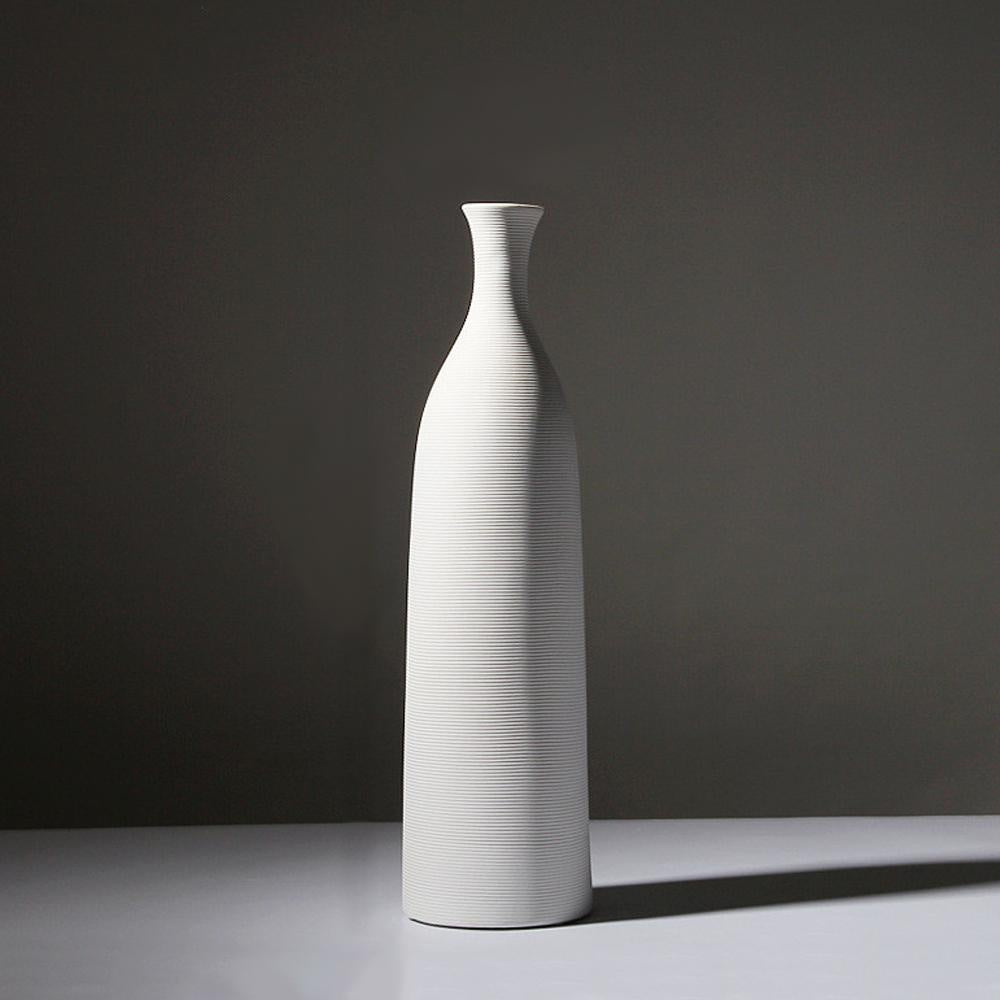 White Ceramic Textured Vase Tall LT539-XL