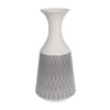 White Ceramic Vase with Decal HPHZ0159W