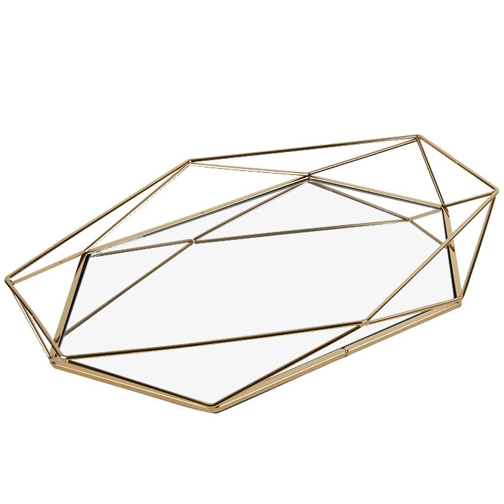 Gold Iron Geometric Tray FC-W1916