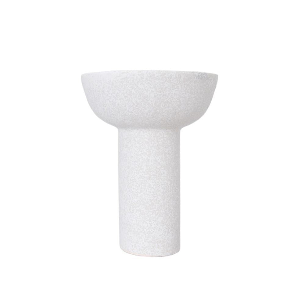 White Ceramic Pillar Bowl - Medium FA-D2128B