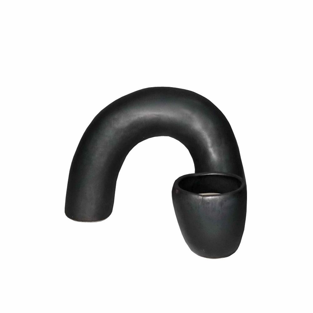 Matte Black Ceramic Vase - B WS-360-B