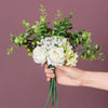 White Faux Rose Bouquet SHCB3015012