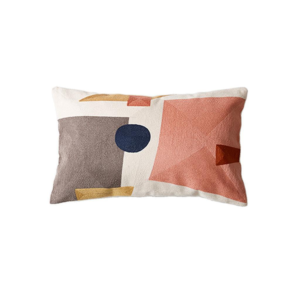 Abstract Geometric Embroidered Cushion MND211
