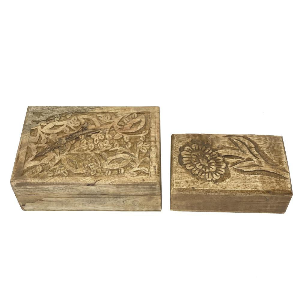 Set of 2 Wooden Boxes 44608