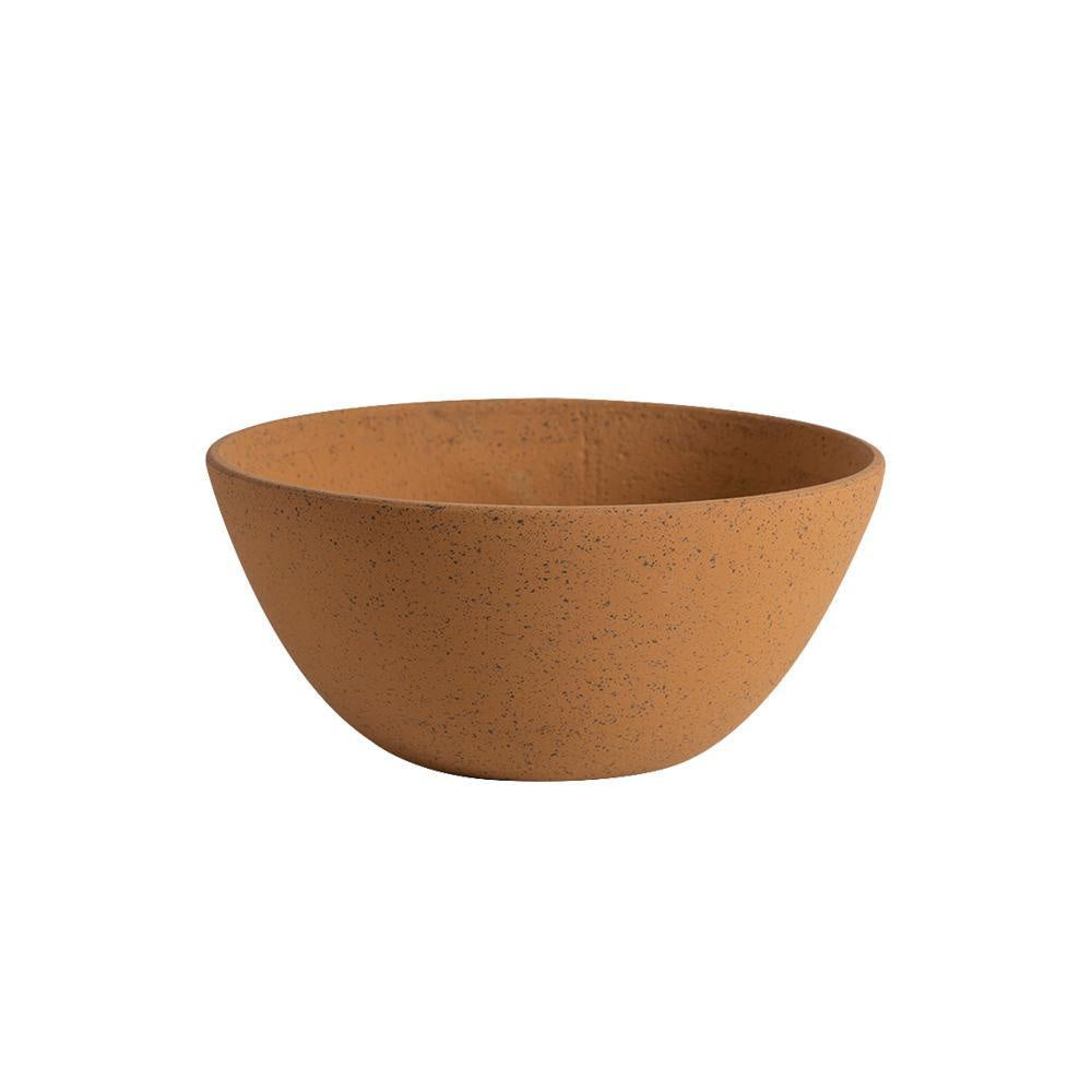 Terracotta Colored Low Ceramic Planter - Medium OMS01047161TE2