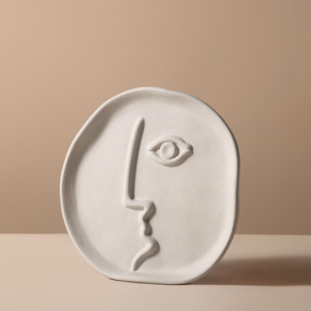 Ceramic Abstract Face Vase Round LT505-5