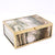 Glass Decorative Box with Neutral Marble Swirl and Gold Trim - Small FACBJ12B