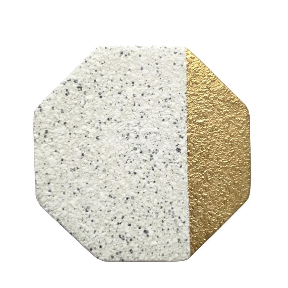 Granite Coaster with Gold - Hexagon