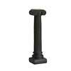Resin Greek Column Candle Holder - Black Small
