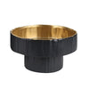 Black & Gold Ceramic Bowl with Stem - Medium FA-D2044D