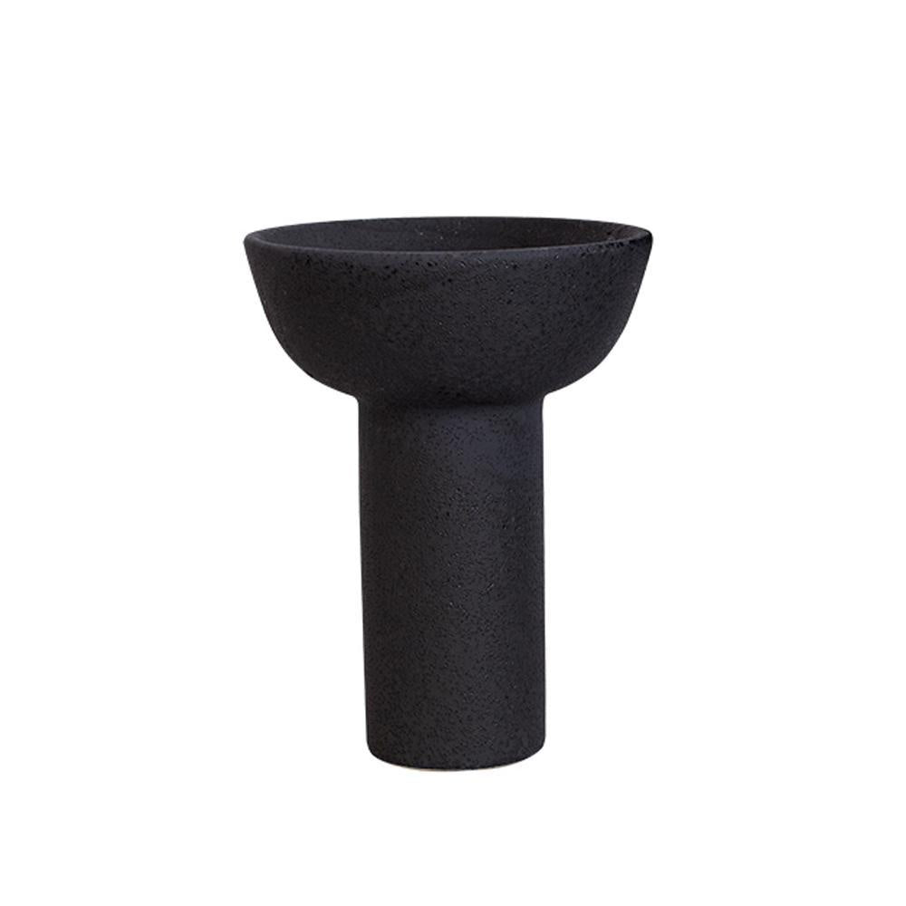 Black Ceramic Pillar Bowl - Medium FA-D2129B