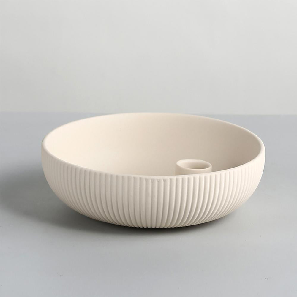 Cream Ceramic Candleholder YBH2020