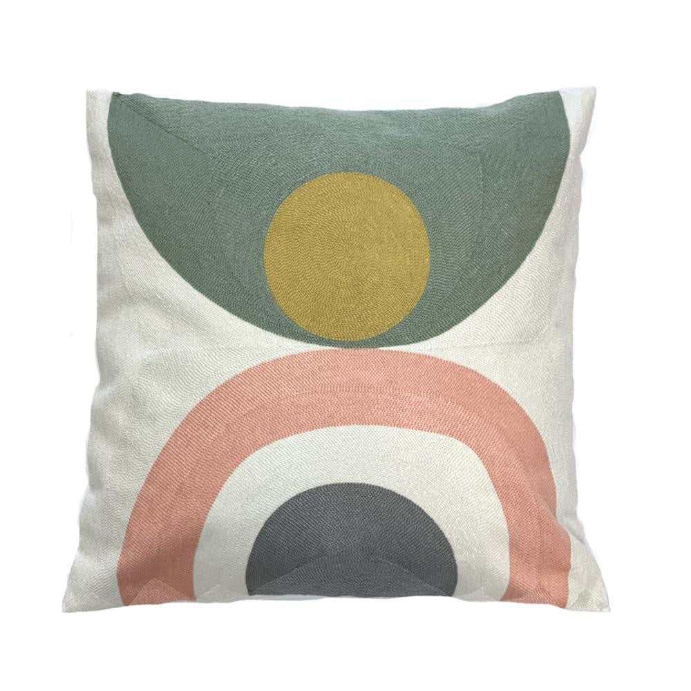 Abstract Geometric Embroidered Cushion MND205