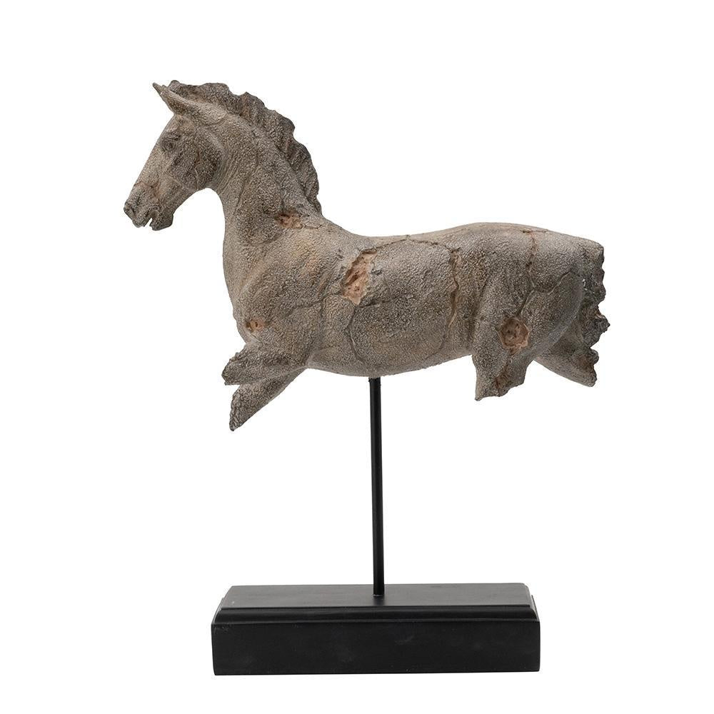 Horse Sculpture with Stand 77622-Evergreen
