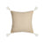 Beige Woven Cushion with Ivory Tassels MND232