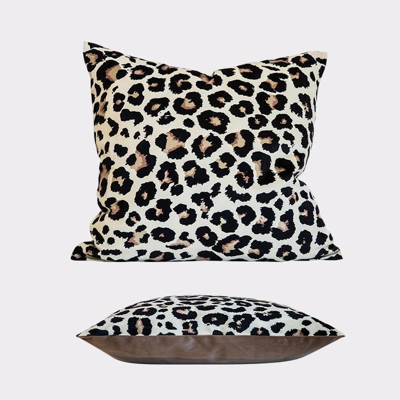 Leopard hot sale velvet cushion