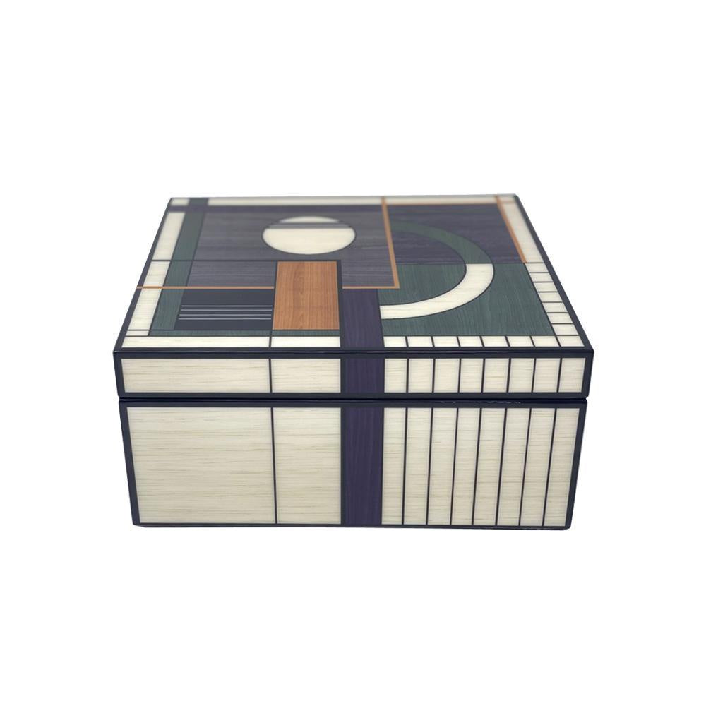 Lacquer Square Decorative Box DX190607