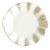 White Ruffled Dish with Gold Rim