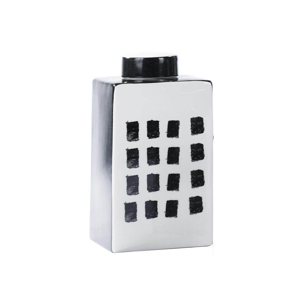 Black & White Ceramic Jar - D 606935