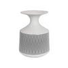 White Ceramic Vase with Decal HPHZ0158W