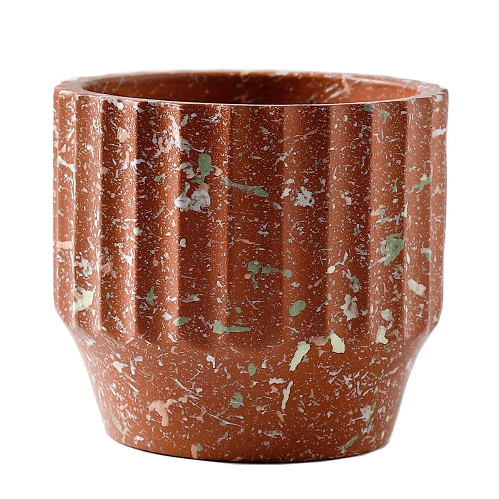 Terracotta Splatter Concrete Planter - Large ZD-034L