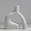 White Textured Ceramic Bud VaseLT604-J مزهرية
