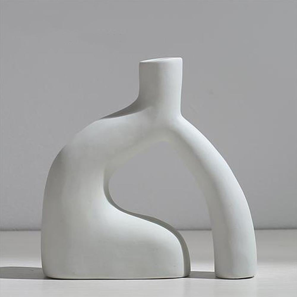 White Textured Ceramic Bud Vase LT604-J