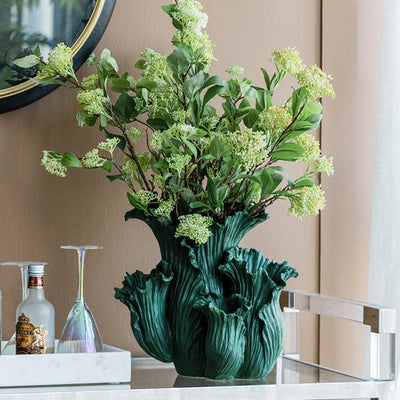 Green Resin Decorative Vase 60007