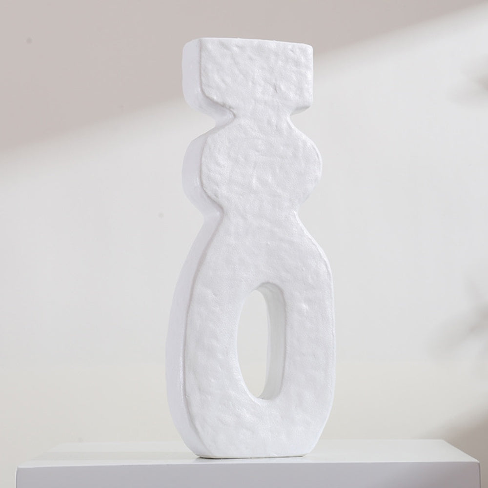 White Ceramic Sculptural Vase 606991