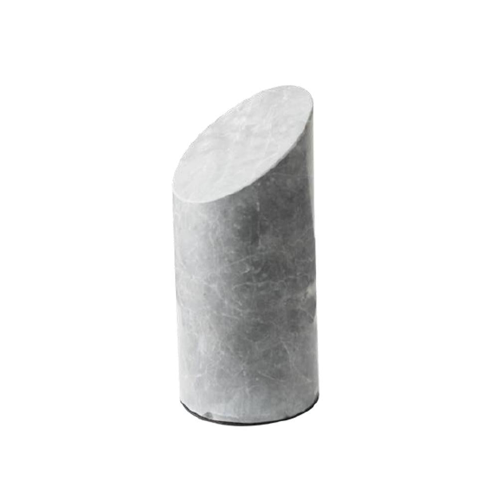 Grey Marble Geometric Sculpture - Tall H0939