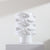 White Ceramic Patterned Pedestal Vase 608479