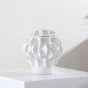 White Textured Ceramic Jar 608499