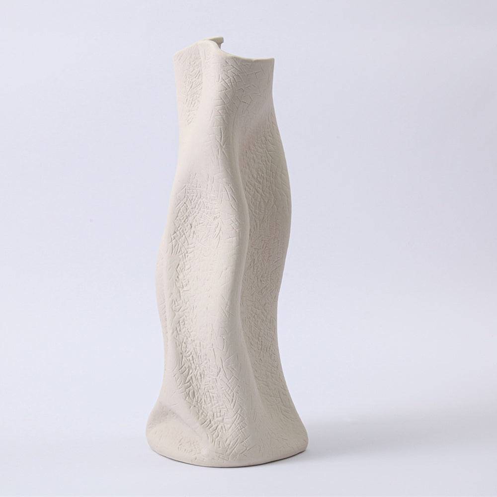 Beige Ceramic Abstract Vase 609221