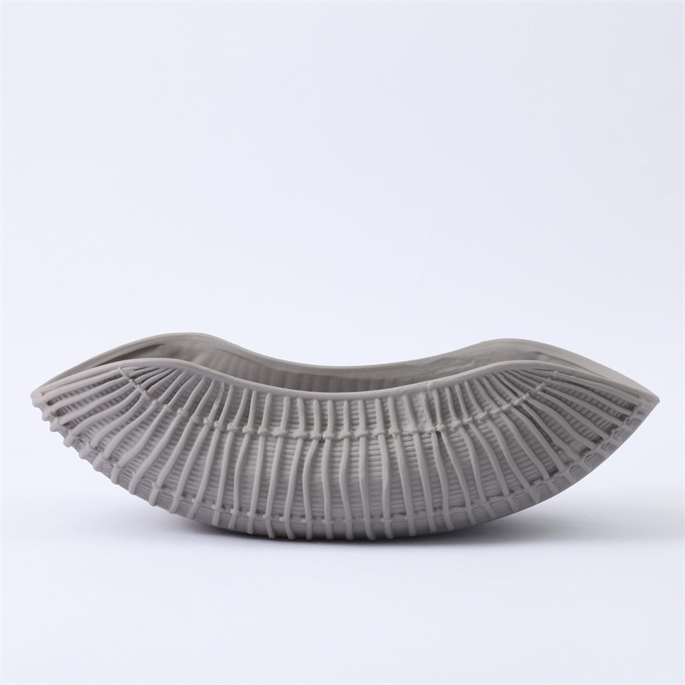 Grey Ceramic Decorative Bowl 609246