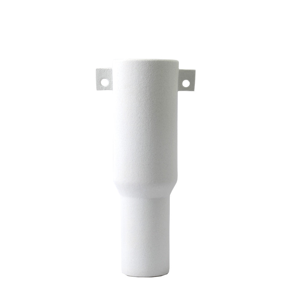 White Ceramic Tall Vase with Small Handle Detail 609260