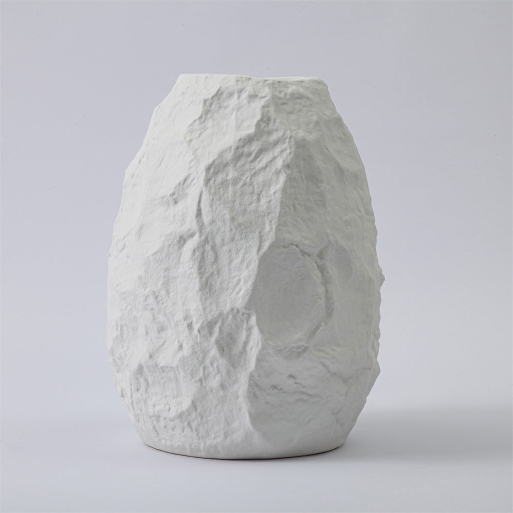 White Textured Ceramic Vase 609379