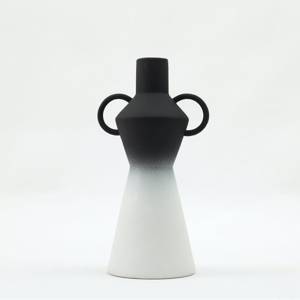 Black & White Ombre Ceramic Vase 609790