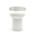 White Ceramic Pedestal Vase with Handle Detail 609798