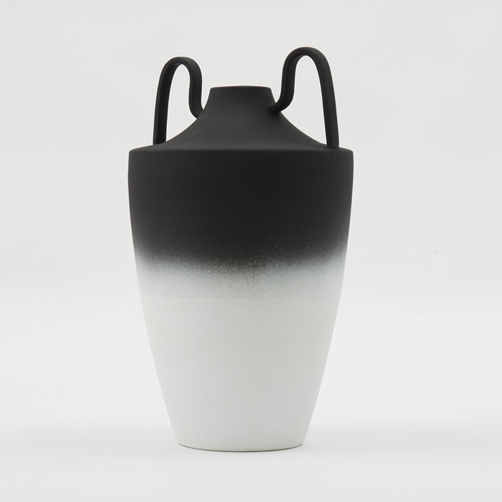 Black & White Ombre Ceramic Amphora 609817