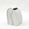 White Ceramic Fold Vase 610096