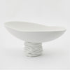 White Ceramic Pedestal Bowl 610121