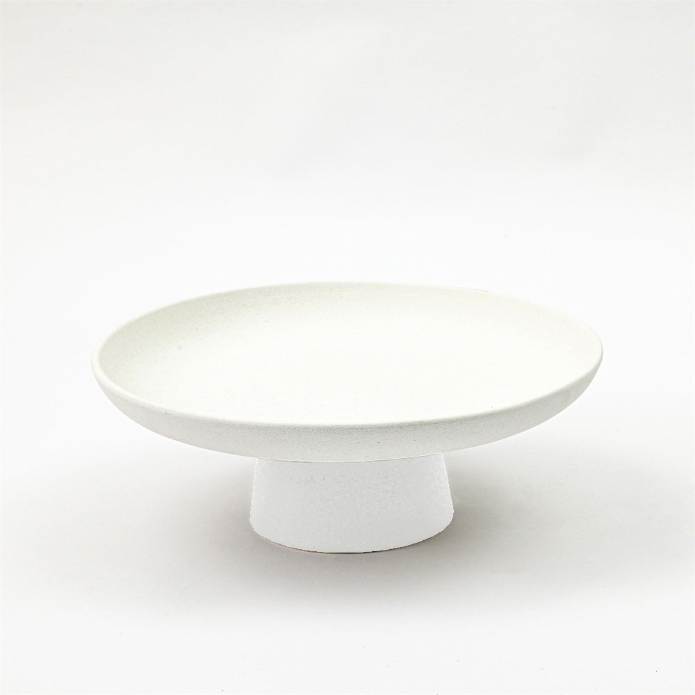 White Ceramic Pedestal Bowl 610127