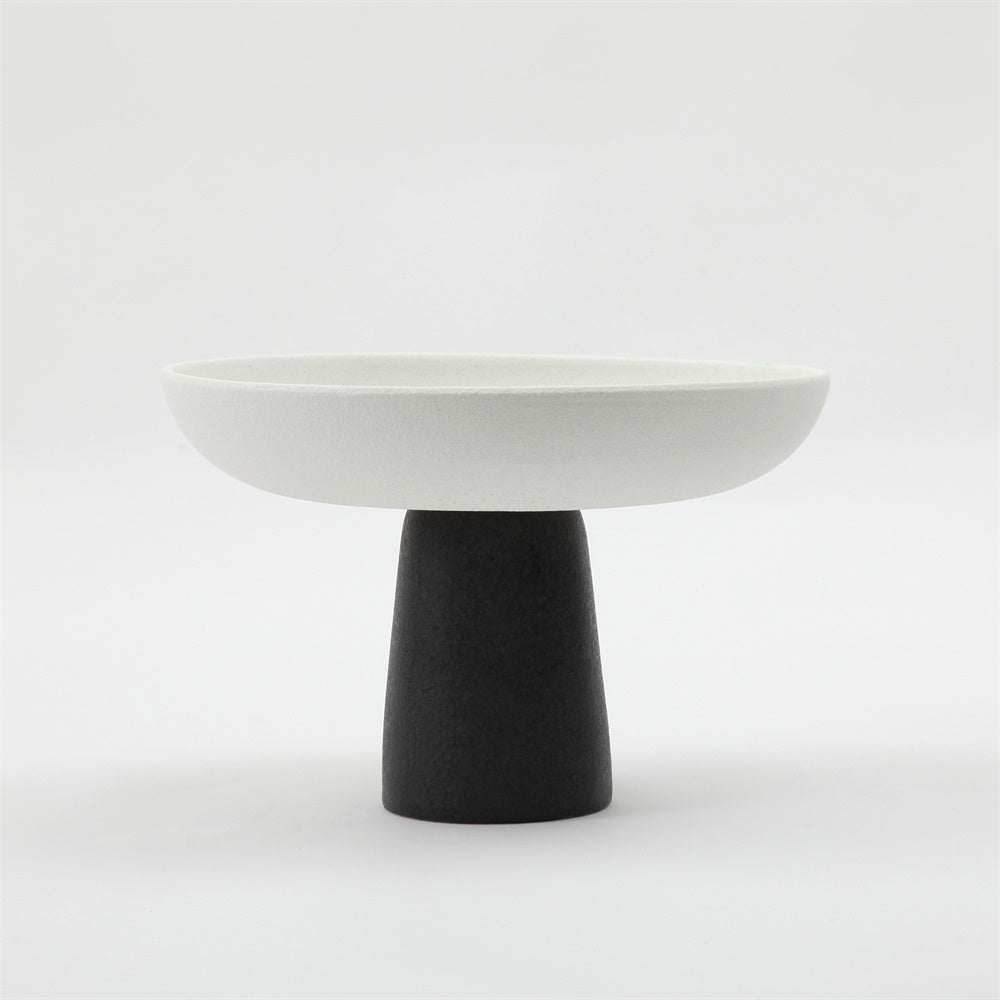 Black & White Ceramic Pedestal Bowl 610131