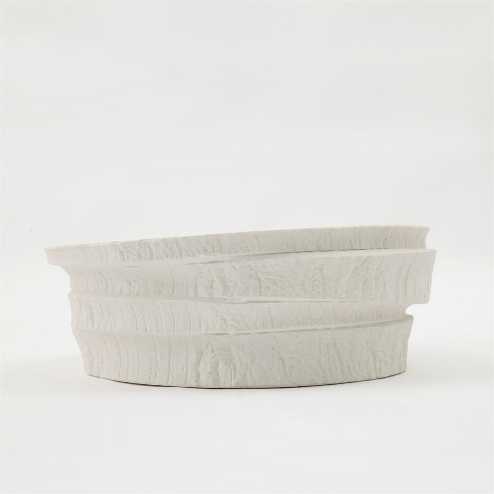 White Ceramic Textured Bowl 610157